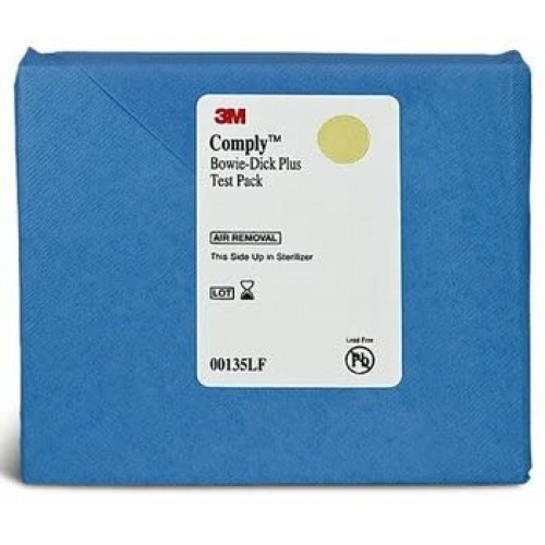 3M 00135LF Comply Bowie-Dick PLUS Test Pack, Case of 30 Test Packs