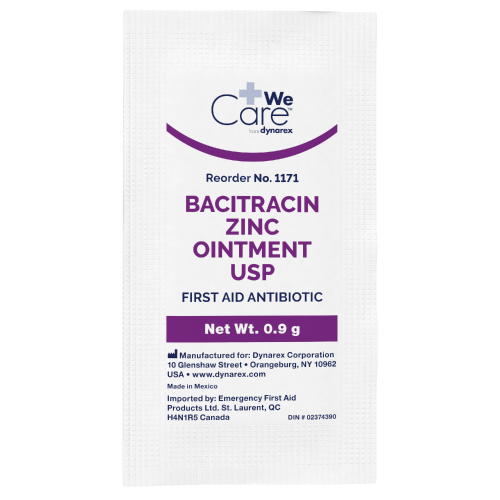 Dynarex 1171 Bacitracin Zinc Ointment Packet Box of 144