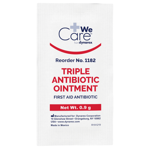Dynarex 1182 Triple Antibiotic Ointment 0.9gm Packet Box of 144