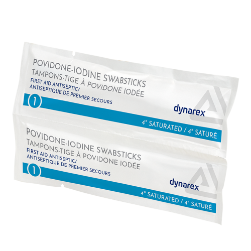 Dynarex Povidone Iodine Swabsticks Singles, Box of 50 (1201)