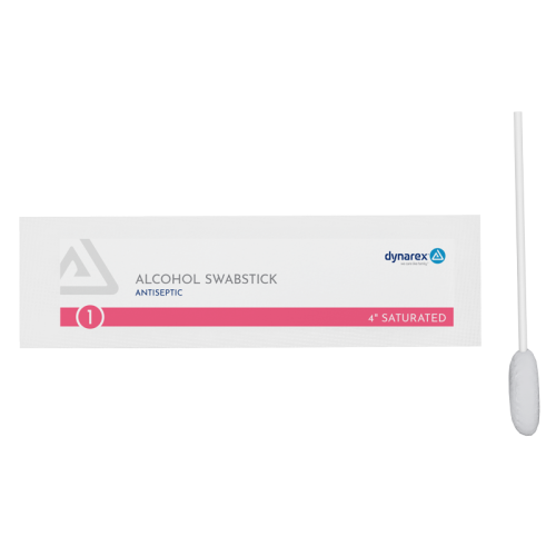 Dynarex Alcohol Swabsticks Singles, Case of 500 (1203)