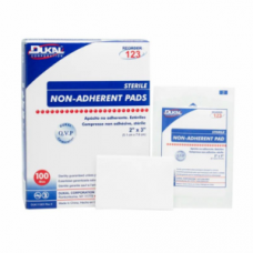 Dukal 123 Non-Adherent Gauze Pad 2x3 Sterile Box100
