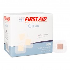 Dukal American White Cross Clear Bandages - 1.5" x 1.5" - Bx100