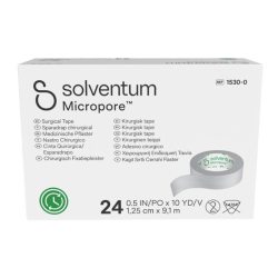 Solventum Micropore Surgical Paper Tape - 0.5 inch, Box of 24 (1530-0)