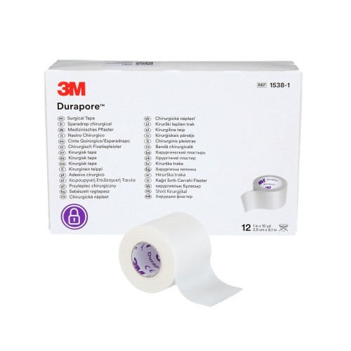 Solventum Durapore Surgical Cloth Tape - 1in, Box of 12 (1538-1)