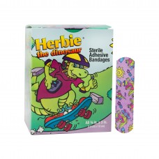 Dukal 15601 Adhesive Bandages Pediatric Herbie Dinosaur Bx100