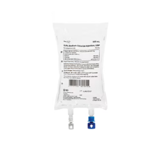 BD Sodium Chloride 0.9% NACL IV Bag 500ml, Case (1727170106) *R* BD Sodium Chloride 0.9% NACL IV Bag 500ml, Case (1727170106) *R*
