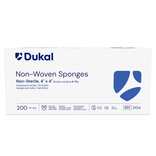 Dukal Gauze Sponges 4x4 4Ply Non-Sterile, Box (2104)