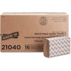 Genuine Joe 21050 Multifold Paper Towels Brown Case4000