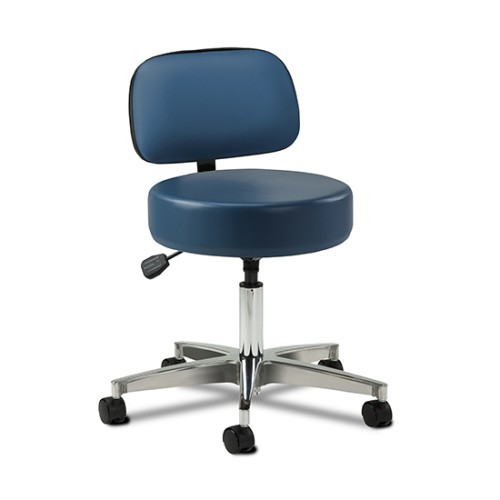 Clinton Aluminum Base Pneumatic Stool with Backrest (2155-21) Clinton Aluminum Base Pneumatic Stool with Backrest (2155-21)