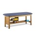 Clinton 300 Classic Flat Top Straight Line Treatment Table with Shelving