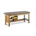 Clinton 300 Classic Flat Top Straight Line Treatment Table with Shelving