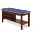 Clinton 300 Classic Flat Top Straight Line Treatment Table with Shelving