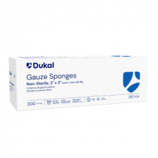 Dukal 3124 Gauze Sponges 3x3 12Ply Non-Sterile Box200