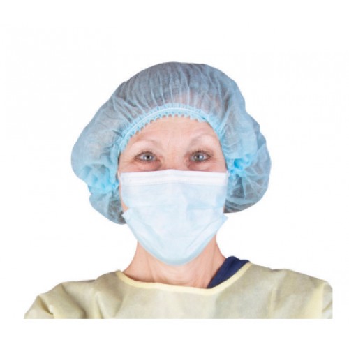 Dukal Bouffant Cap 24'' Blue, Bag (324-10)