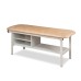 Clinton Alpha Series Flat Top Steel Frame Treatment Table with Shelving (3300)