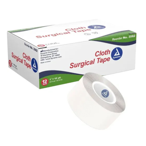 Dynarex Cloth Surgical Tape 1'' x 10yd, Box of 12 (3562)