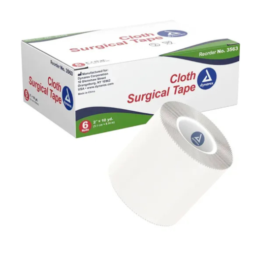 Dynarex Cloth Surgical Tape 2'' x 10yd, Box of 6 (3563)