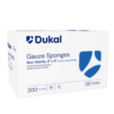 Dukal 4084 Gauze Sponges 4x4 8Ply Non-Sterile Box200