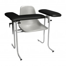 Dukal 4384F-BLK Economy Blood Draw Chair with Upholstered Flip Arm