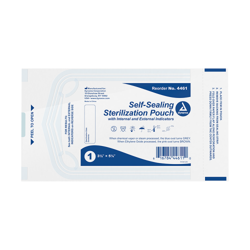 Dynarex Self Seal Sterilization Pouches 3.5'' x 5.25'', Box of 200 (4461)