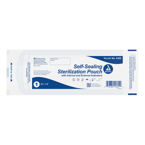 Dynarex Self Seal Sterilization Pouches 3.5'' x 9'', Box of 200 (4462)