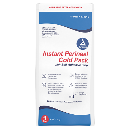 Dynarex Perineal Instant Cold Pack with Adhesive Strip, Case (4515)