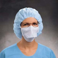 Halyard 48220 Duckbill Surgical Mask with Ties Blue 50 Per Box