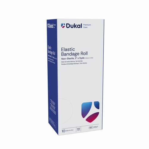 Dukal Elastic Velcro Closure Bandage Roll 3'', Box of 10 (513LF)