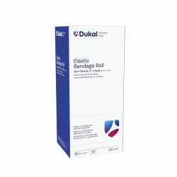 Dukal Elastic Velcro Closure Bandage Roll 4'', Box of 10 (514LF)