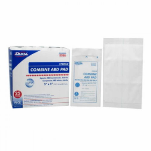 Dukal 5590 ABD Pad Sterile 5x9, Box of 25