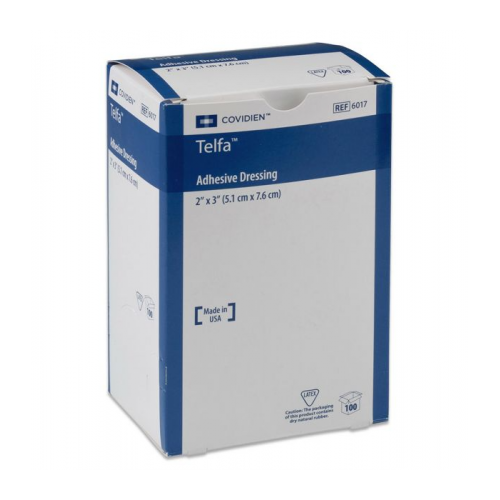 Cardinal 6017 Telfa Non-Adherent Gauze Pad with Adhesive Strips 2x3 Sterile Box100