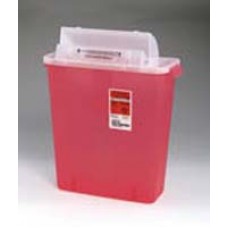Kendall 12 Qt. Transparent Red Sharps Container with Sharpstar Lid- Ca10
