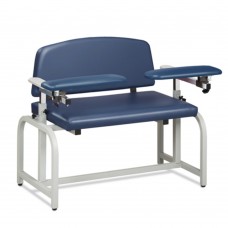 Clinton 66000B Lab X Bariatric Blood Draw Chair with Padded Flips Arms