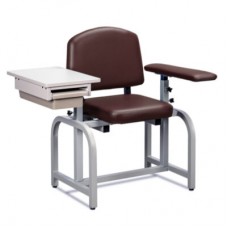 Clinton 66020-S Lab X Blood Draw Chair with Straight Arm and Drawer