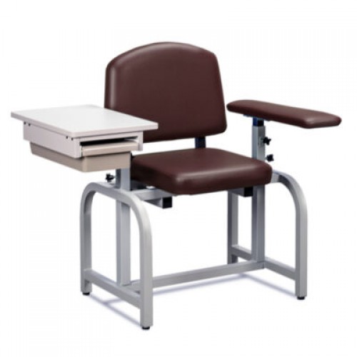 Clinton 66020-S Lab X Blood Draw Chair with Straight Arm and Drawer
