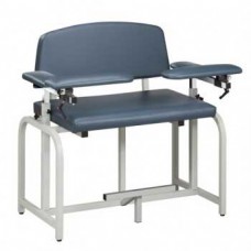 Clinton 66092B Lab X Extra-Tall Bariatric Blood Draw Chair with Padded Flips Arm and Drawer