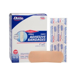 Dukal Fabric Adhesive Bandage 1x3, Box (7609) Dukal Fabric Adhesive Bandage 1x3, Box (7609)