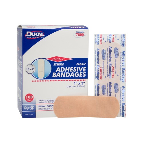 Dukal Fabric Adhesive Bandage 1x3, Box (7609)