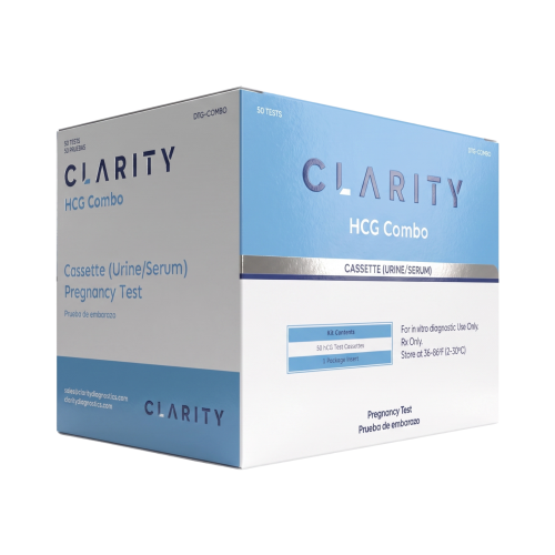 Clarity DTG-COMBO hCG Pregnancy Test Cassettes, Urine/Serum, 50 Tests Clarity DTG-COMBO hCG Pregnancy Test Cassettes, Urine/Serum, 50 Tests