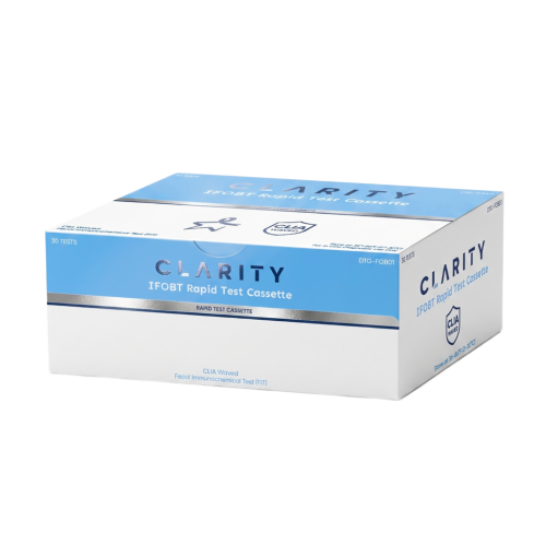 Clarity DTG-FOB01 iFOB Fecal Occult Blood Test Kit, 30 Tests, CLIA Waived