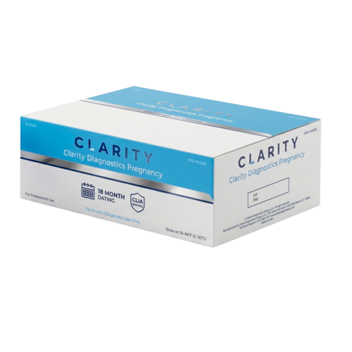 Clarity DTG-PLUS25 hCG Urine Pregnancy Test Cassettes, 25 Tests, CLIA Waived