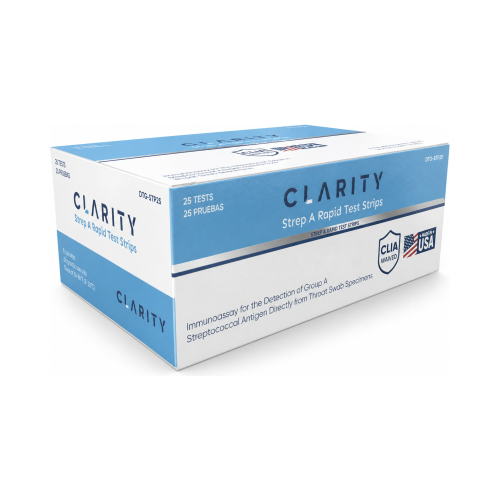Clarity DTG-STP25 Strep A Rapid Test Strips, 25 Tests, CLIA Waived Clarity DTG-STP25 Strep A Rapid Test Strips, 25 Tests, CLIA Waived