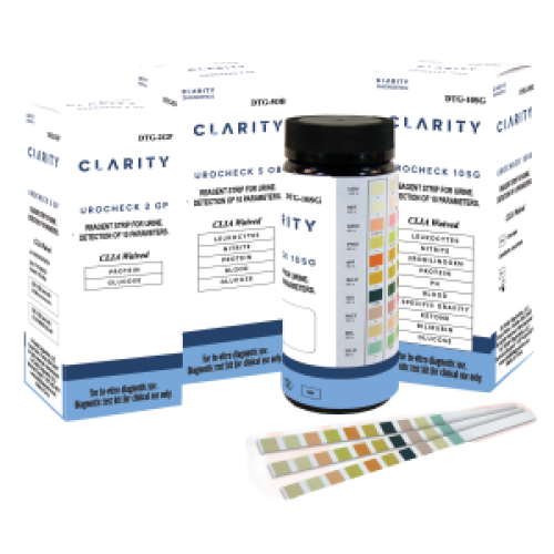 Clarity Urocheck 10SG 10-Parameter Urine Test Strips, 100/Box, CLIA Waived