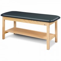 Clinton 200 Classic Flat Top Straight Line Treatment Table with Shelf