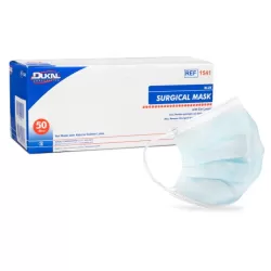 Dukal Blue, Ear Loop Surgical Mask, 3 Ply, Box of 50 (1541)