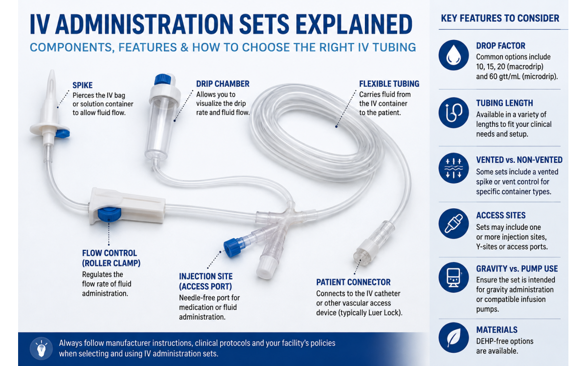IV Administration Sets Explained: How to Choose the Right IV Tubing