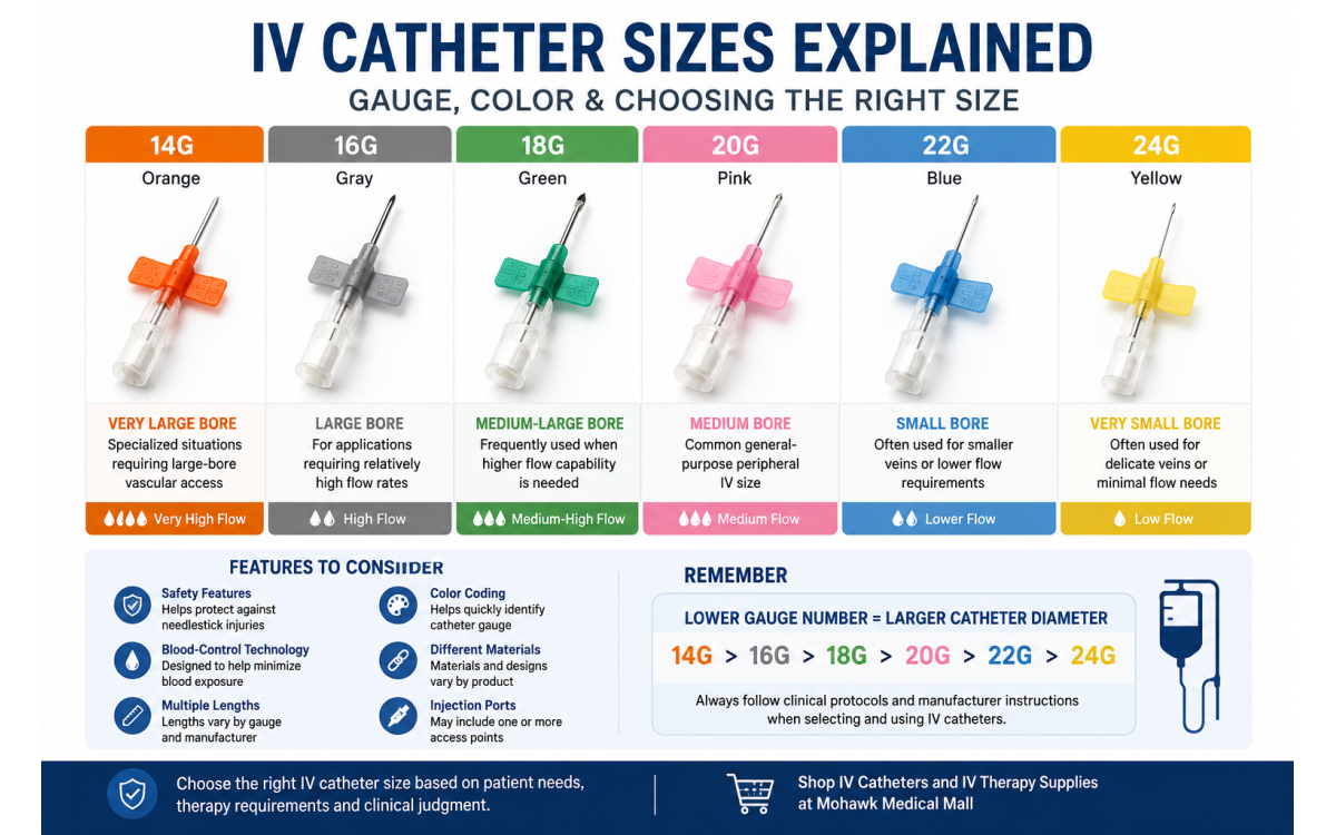 IV Catheter Sizes Explained | Gauge & Color Guide