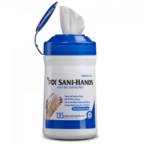 PDI P13472 Sani-Hands Skin Disinfectant Wipe Tub135