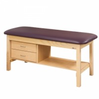 Clinton 1300 Flat Top Treatment Table with Shelf and Drawers